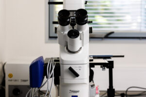 Inverted fluorescence microscope