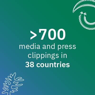 >700 media and press clippings in 38 countries