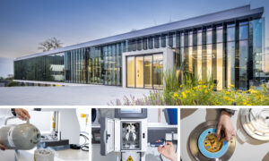 Collage of photos from outside and within the EMBL Imaging Centre